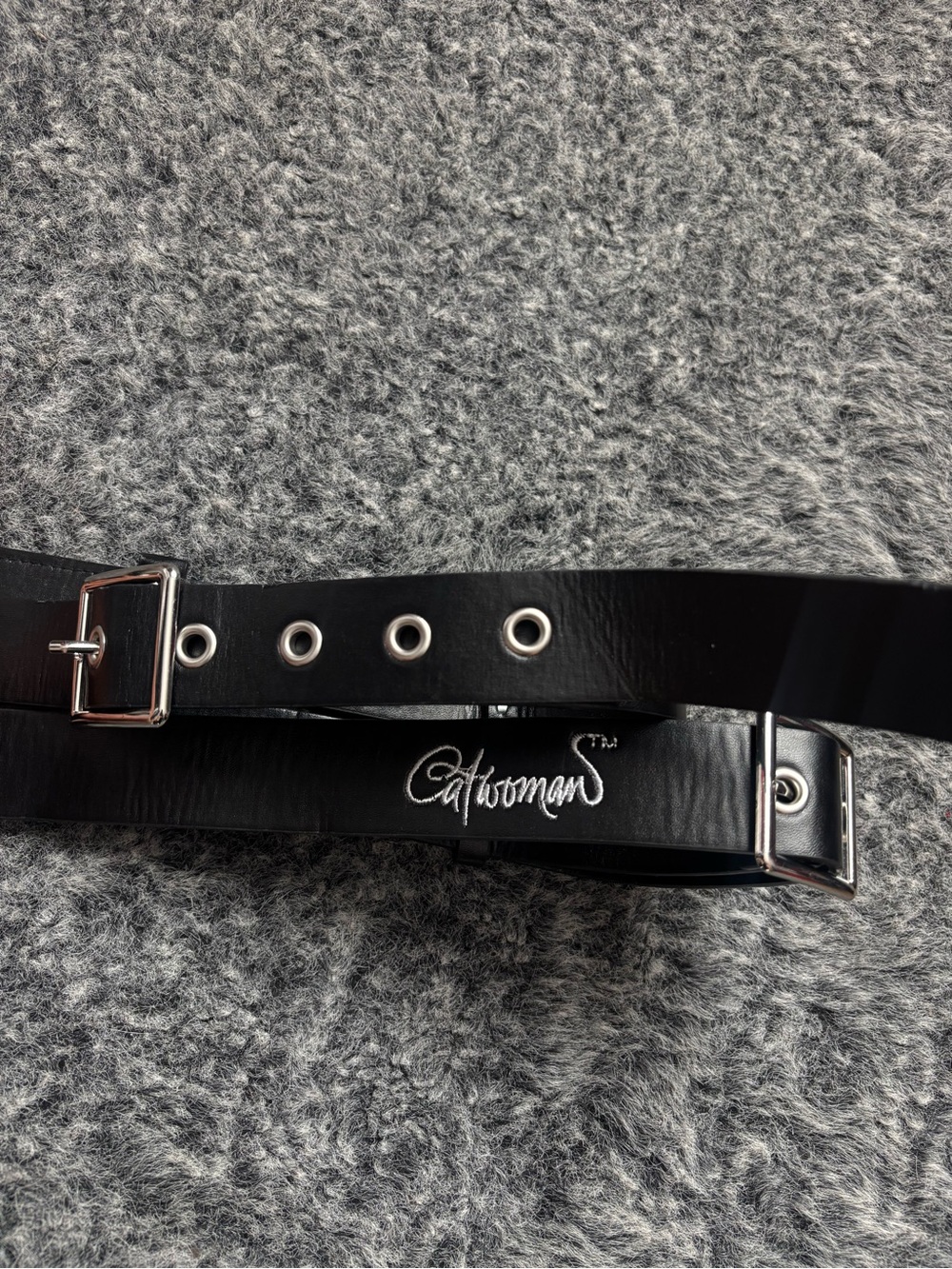 Black Faux Leather Waist Belt
